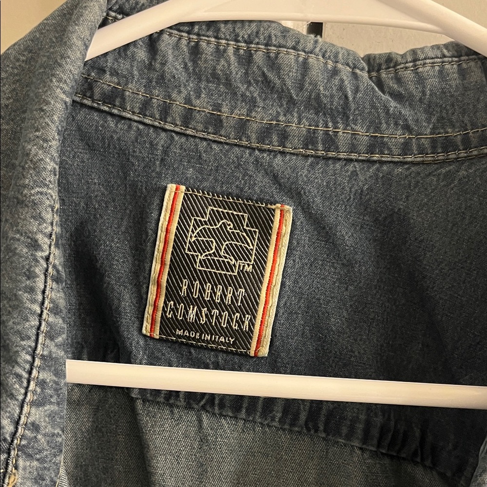 Richard Comstock Blue Casual Button Down Shirt